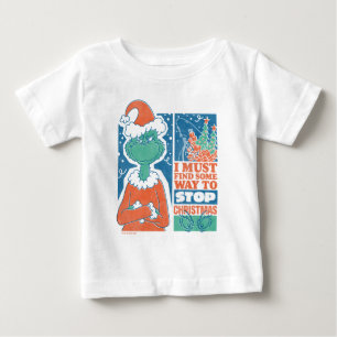 T-shirt Pour Bébé Grinch   Arrêtez Noël Graphique Vintage