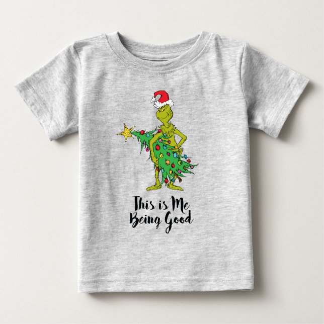 T-shirt Pour Bébé Grinch classique | Naughty (Devant)