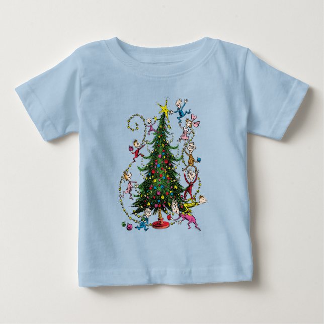 T-shirt Pour Bébé Grinch Classique | Sapin de Noël (Devant)