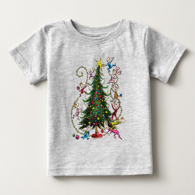 T-shirt Pour Bébé Grinch Classique | Sapin de Noël (Devant)