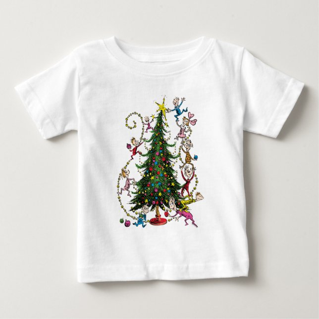 T-shirt Pour Bébé Grinch Classique | Sapin de Noël (Devant)