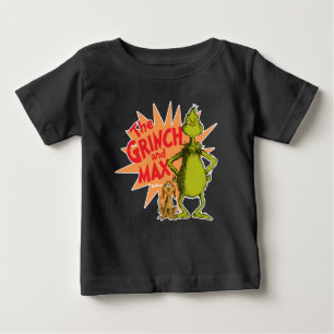 T-shirt Pour Bébé Grinch   Grinch & Max Starburst