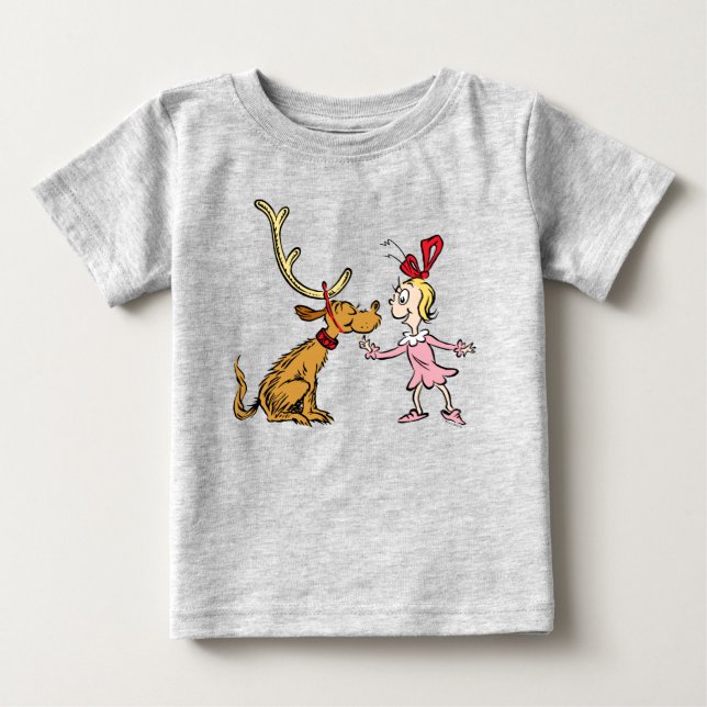 T-shirt Pour Bébé Grinch | Max & Cindy Lou Who (Devant)