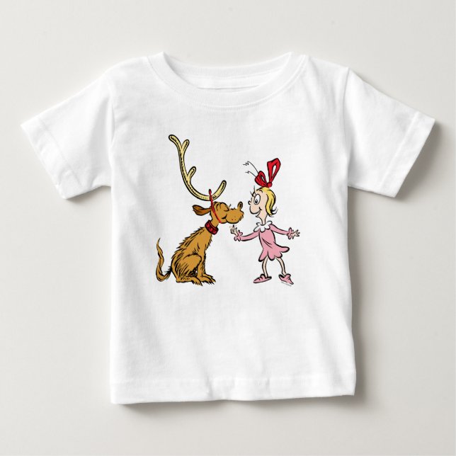 T-shirt Pour Bébé Grinch | Max & Cindy Lou Who (Devant)