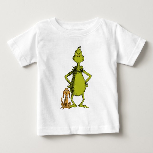 T-shirt Pour Bébé Grinch | posture de Max et Grinch (Devant)