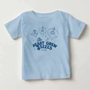 T-shirt Pour Bébé Grinch's Heart Grew 3 Tailles