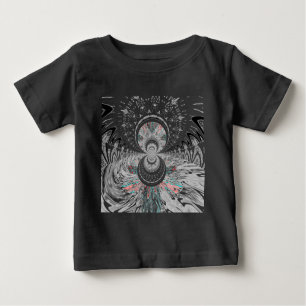 T-shirt Pour Bébé Gris Kaleidoscope Art