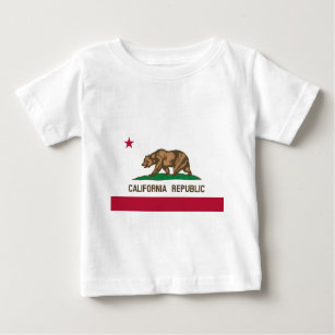 T-shirt Pour Bébé Grizzly Bear et Star de Californie