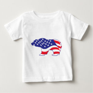 T-shirt Pour Bébé Grizzly patriotique