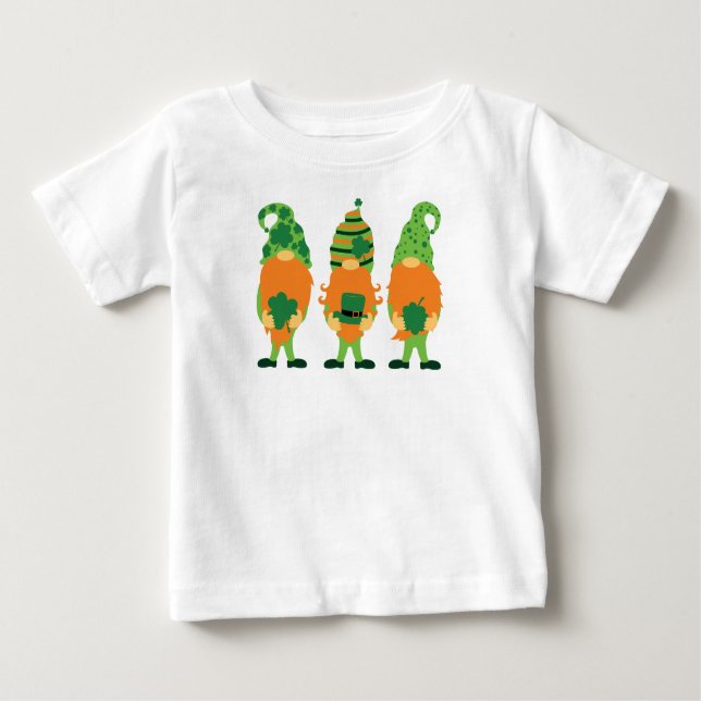 T-shirt Pour Bébé Grnomes de la Saint Patrick (Devant)
