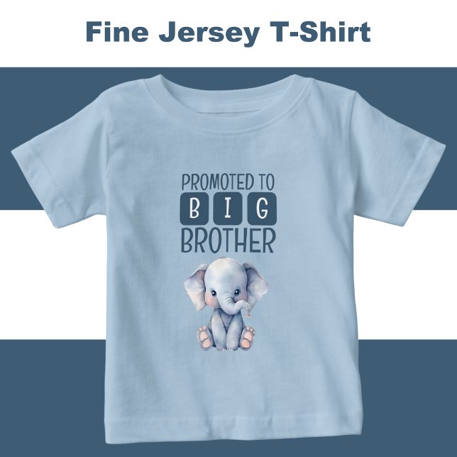 T-shirt Pour Bébé Gros frère éléphant mignon bleu (Créateur téléchargé)
