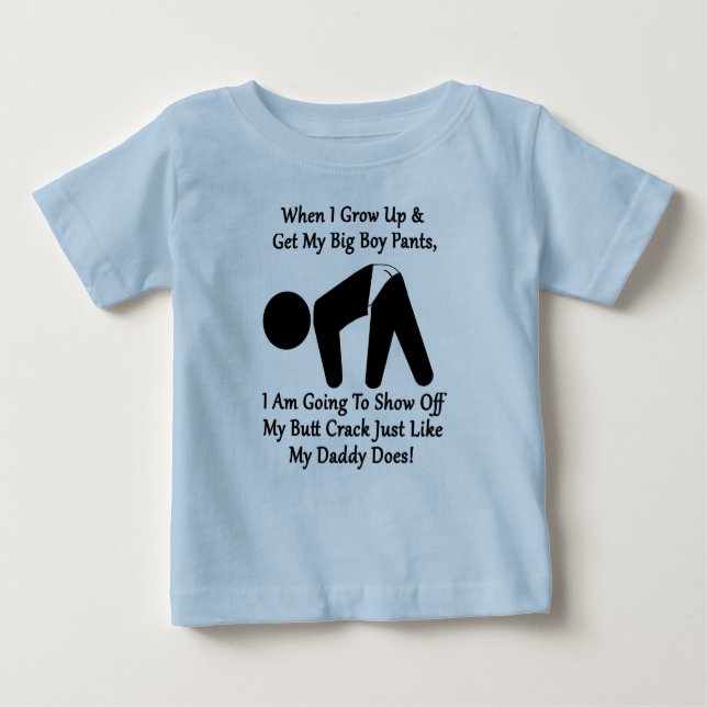 T-shirt Pour Bébé Gros Garçon Beurre Pantalon Pantalon Toddler Tee (Devant)
