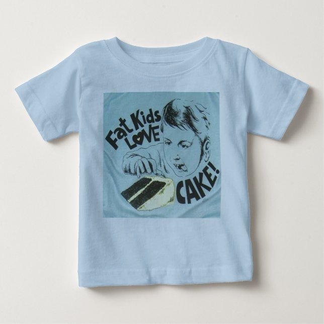 T-shirt Pour Bébé Gros gâteau d'amour d'enfants (Devant)