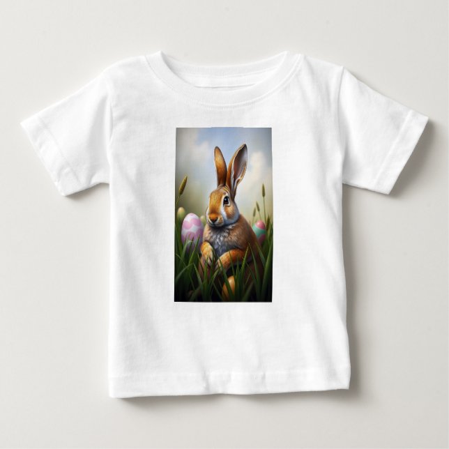 T-shirt Pour Bébé Gros lapin, chemise 🐰 💖 (Devant)