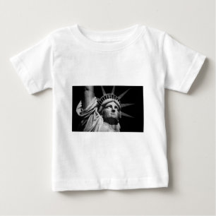 T-shirt Pour Bébé Gros plan Statue blanche noire de la Liberté New Y