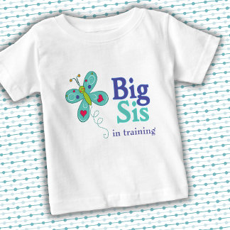 T-shirt Pour Bébé Gros Sis mignon Papillon Whimsical