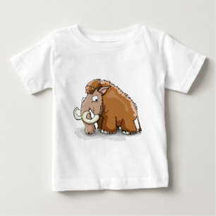 T-shirt Pour Bébé Gros tronc et défenses caricature mammouth