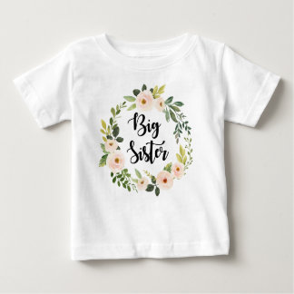 T-shirt Pour Bébé Grosse Soeur floral
