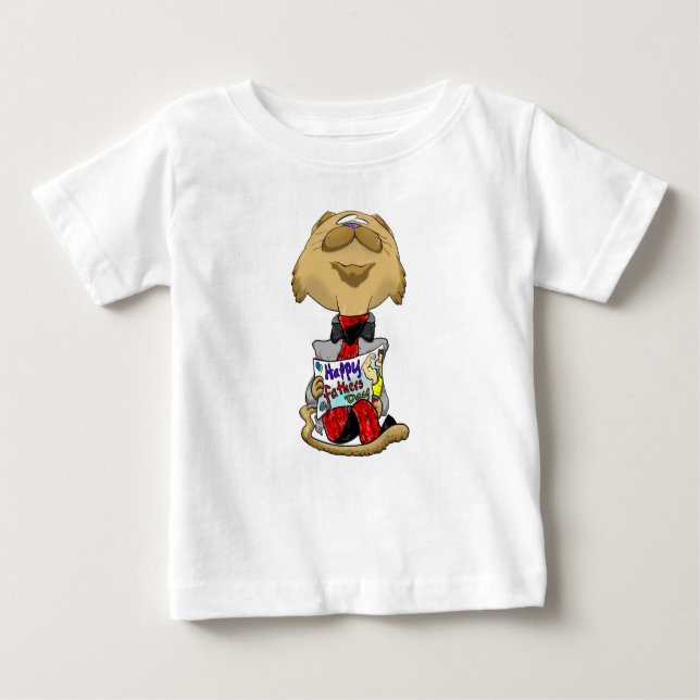 T-shirt Pour Bébé Grosse tête Fête des pères (Devant)