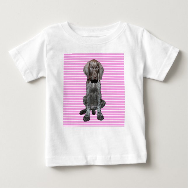 T-shirt Pour Bébé Grossy Grizzly chiot fille (Devant)