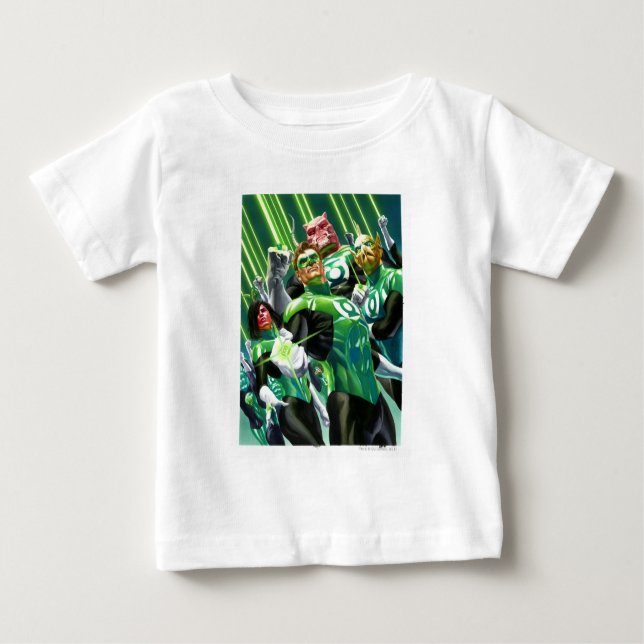 T-shirt Pour Bébé Group of Green Lanterns (Devant)