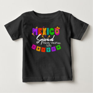T-shirt Pour Bébé Groupe de couleurs de quad Mexique - Personnalisé