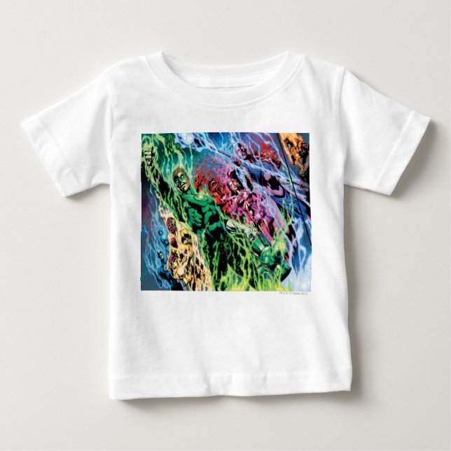 T-shirt Pour Bébé Groupe de lanternes vertes - Couleur (Devant)