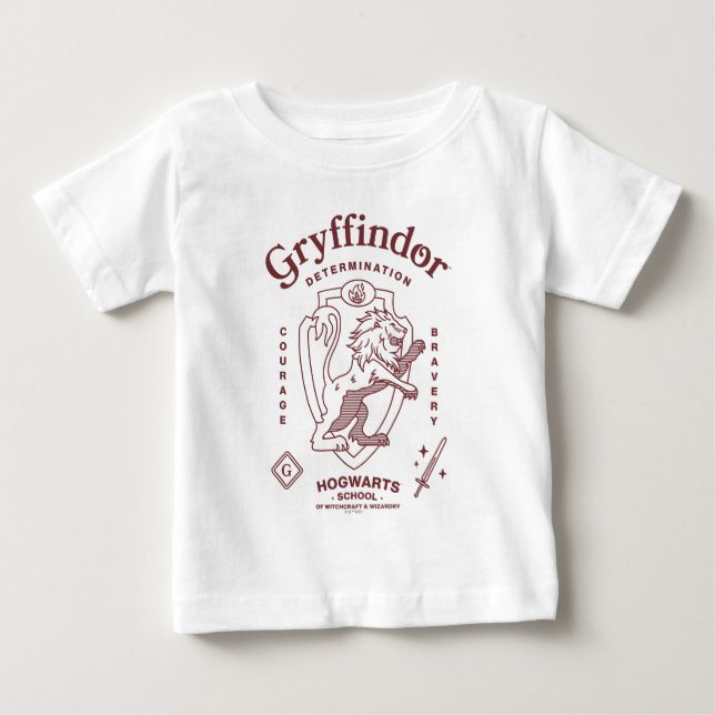 T-shirt Pour Bébé GRYFFINDOR™ Détermination Courage Bravoure Armoiri (Devant)