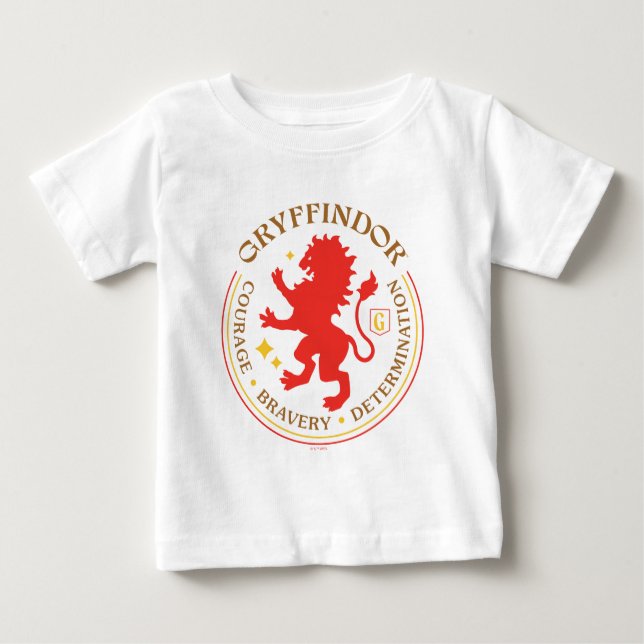 T-shirt Pour Bébé GRYFFINDOR™ Red Lion House Pride Badge (Devant)