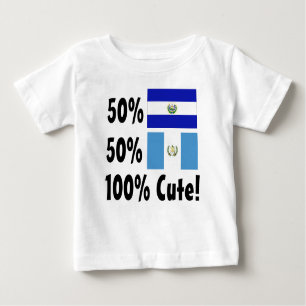T-shirt Pour Bébé Guatémaltèque de 50% Salvadorien 50% 100% mignon