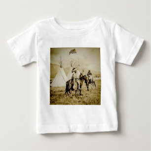 T-shirt Pour Bébé Guerriers vintages de Natif américain d'Indiens à