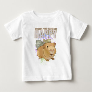 T-shirt Pour Bébé Guiena Pigs Me Rend Heureux