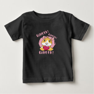 T-shirt Pour Bébé Guinée Coeur de cochon Wheek Bébé mignon Amateur