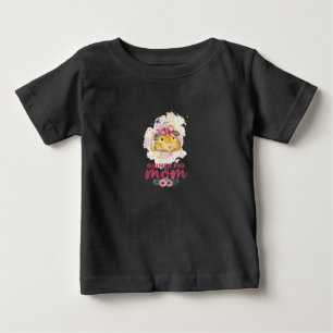 T-shirt Pour Bébé Guinée Pig Maman Floral Mors Jour Et Cadeau De Noë