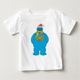 T-shirt Pour Bébé Guirlande de Noël vintage Monster Cookies