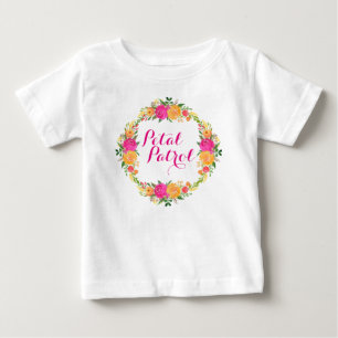 T-shirt Pour Bébé Guirlande florale de chemise de patrouille de