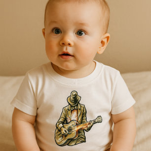 T-shirt Pour Bébé Guitar Blues Man - Ressentez-le