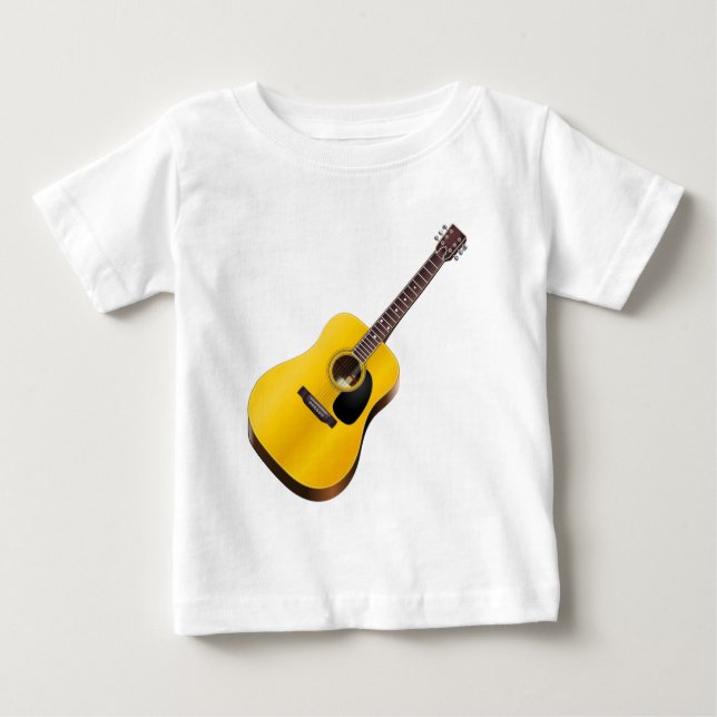 T-shirt Pour Bébé Guitare acoustique, instrument de musique, musique (Devant)