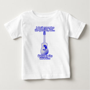 T-shirt Pour Bébé Guitare bleue vintage avec une citation inspirante