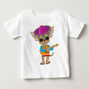T-shirt Pour Bébé Guitare de chiwawa