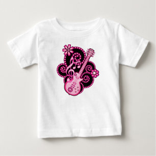 T-shirt Pour Bébé Guitare Girlie