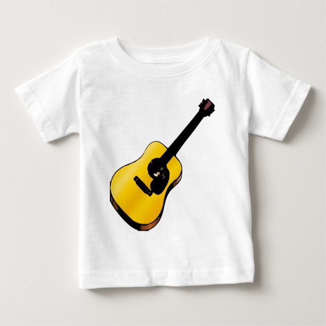 T-shirt Pour Bébé Guitare Pop Art (Devant)