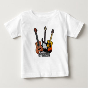 T-shirt Pour Bébé Guitariste par nature. guitares colorées