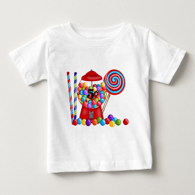 T-shirt Pour Bébé Gumball Machine Candy Lollipop (Devant)