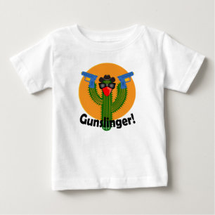 T-shirt Pour Bébé Gunslinger Cactus Design - Baby Fine Jersey T-Shir