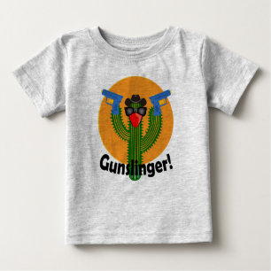 T-shirt Pour Bébé Gunslinger Cactus Design - Baby Fine Jersey T-Shir