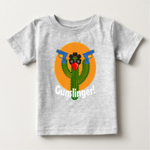 T-shirt Pour Bébé Gunslinger Cactus Design - Baby Fine Jersey T-Shir