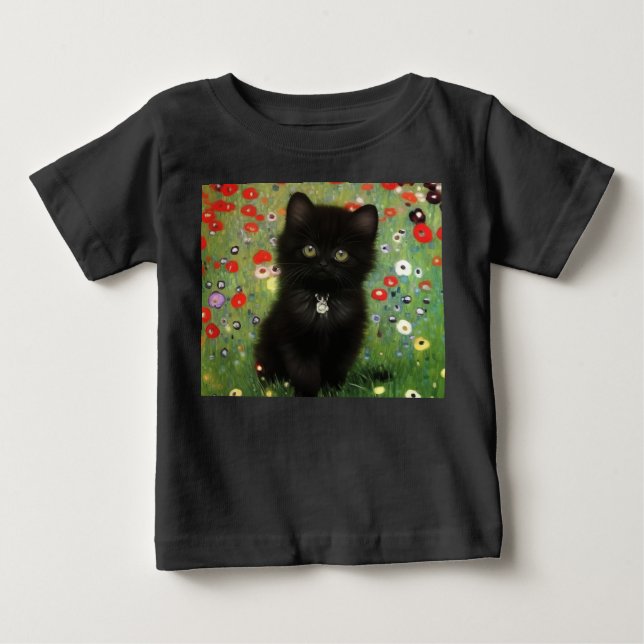 T-shirt Pour Bébé Gustav Klimt Kitten (Devant)