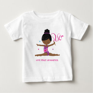 T-shirt Pour Bébé Gymnaste-Africain-Américain