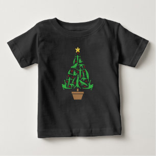 T-shirt Pour Bébé Gymnastique masculine Arbre de Noël